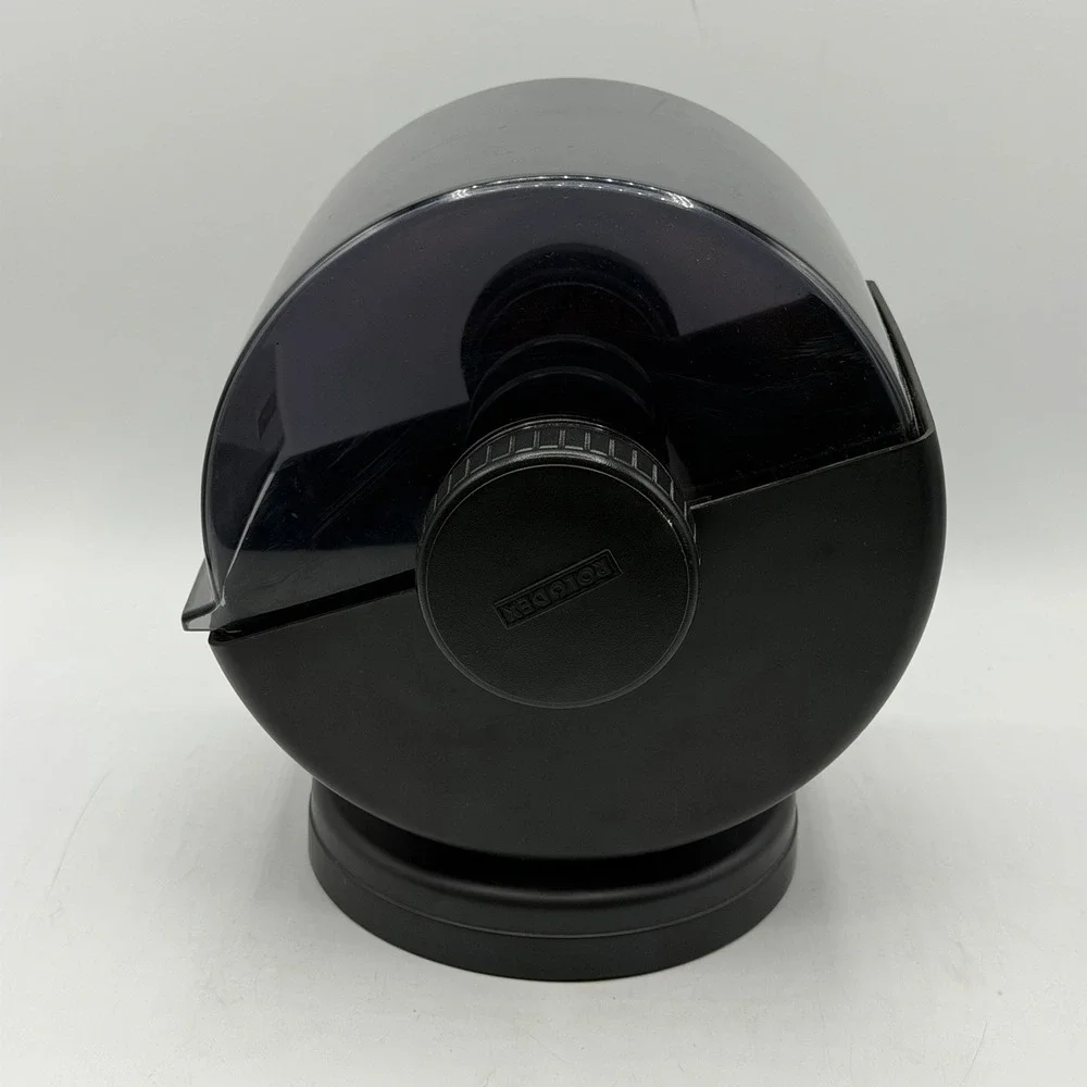 Rolodex Nsw-24c Black Covered Rotary Card File Swivel Holds 500 B1